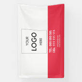 ロゴのミニマルモダンリスト 横断幕 (縦)