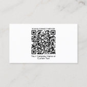 ロゴのミニマルモダンリストQRコード 名刺 (裏面)