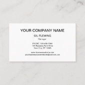 ロゴのミニマル白黒の追加 名刺 (裏面)