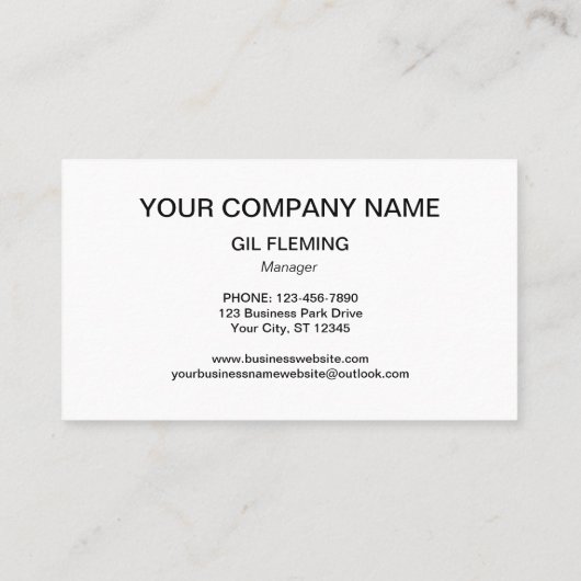 ロゴのミニマル白黒の追加 名刺 (裏面)