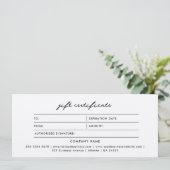 ロゴのミニマル素朴リストクラフト商品券 (スタンド正面)