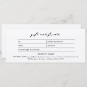 ロゴのミニマル素朴リストクラフト商品券 (正面/裏面)