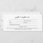 ロゴのミニマル素朴リストクラフト商品券 (正面)