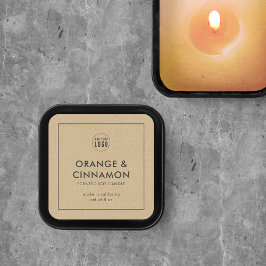 ロゴのミニマルKraft製品ラベルを追加 スクエアシール