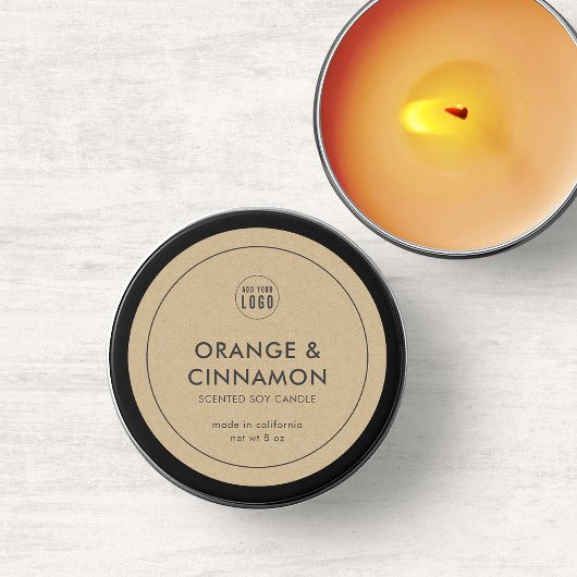 ロゴのミニマルKraft製品ラベルを追加 ラウンドシール