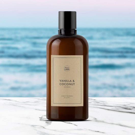 ロゴのミニマルKraft製品ラベルを追加 ワインラベル