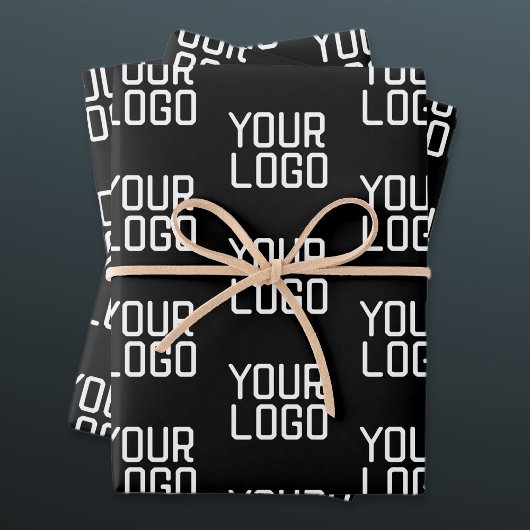 ロゴのリピートパターン編集可能テンプレートを追加 ラッピングペーパーシート