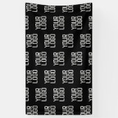 ロゴのリピートパターン編集可能テンプレートを追加 横断幕 (縦)