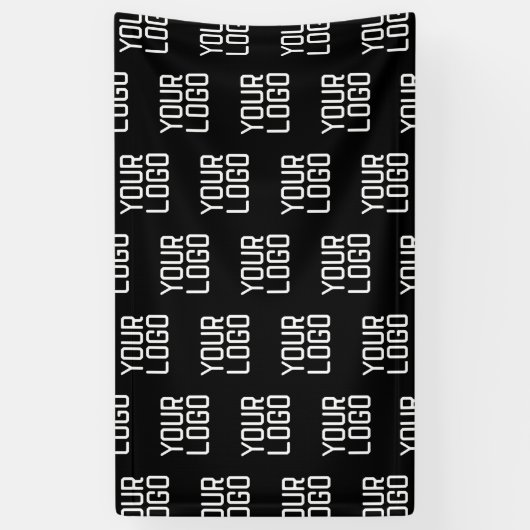 ロゴのリピートパターン編集可能テンプレートを追加 横断幕 (縦)