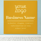 ロゴのレトロモダン – 暗い金ゴールド キャンバスプリント (インサイチュ (ウッドフロア))