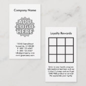 ロゴのロイヤリティはカードに報酬を与えます ロイヤリティカード (正面/裏面)