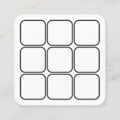 ロゴのロイヤリティは正方形に報酬を与えます ロイヤリティカード (裏面)