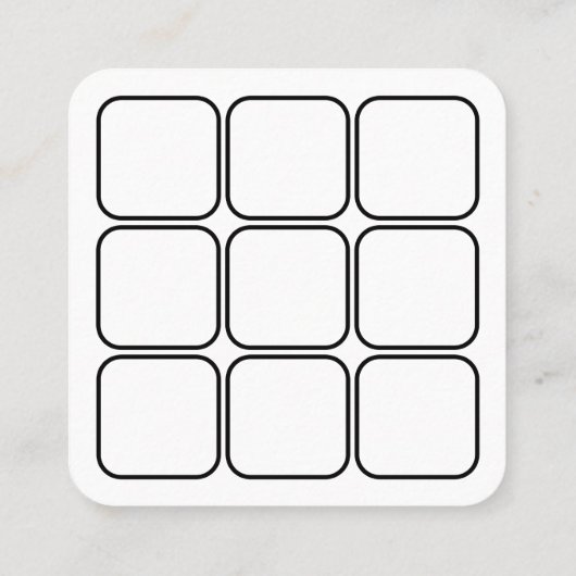 ロゴのロイヤリティは正方形に報酬を与えます ロイヤリティカード (裏面)