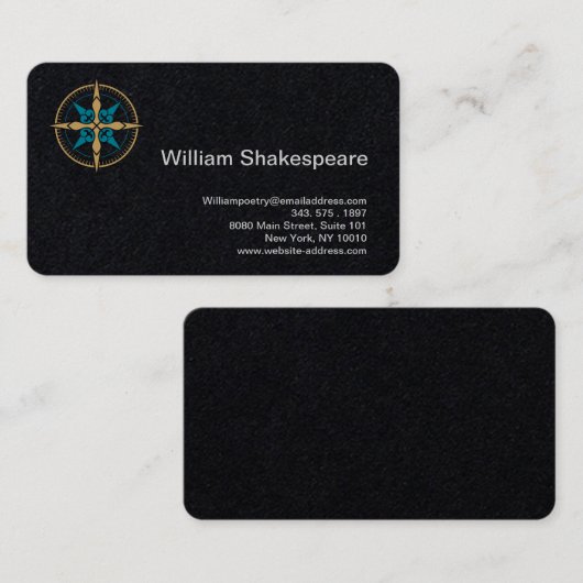 ロゴのヴィンテージのコンパス 名刺 (正面/裏面)