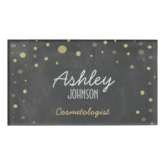 ロゴのヴィンテージの名前入りの記章 名札 (正面)