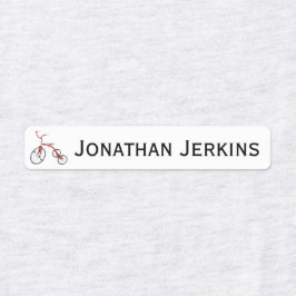 ロゴの上に三輪車または鉄のラベル ラベル