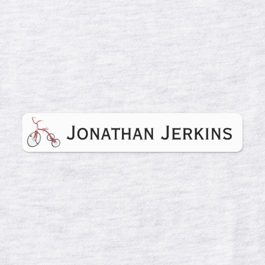 ロゴの上に三輪車または鉄のラベル ラベル (デザイン1)