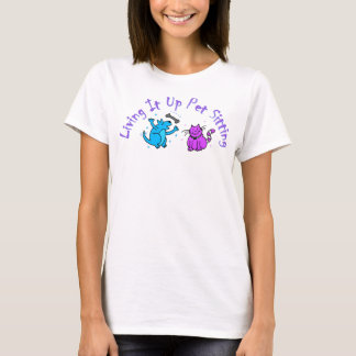 ロゴの上のそれ住んでいます Tシャツ