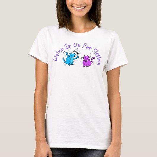 ロゴの上のそれ住んでいます Tシャツ (正面)