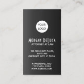 ロゴの上品な平野が付いているカスタムで黒い名刺 名刺 (裏面)