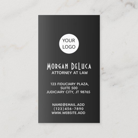 ロゴの上品な平野が付いているカスタムで黒い名刺 名刺 (裏面)