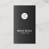 ロゴの上品な平野が付いているカスタムで黒い名刺 名刺 (正面)