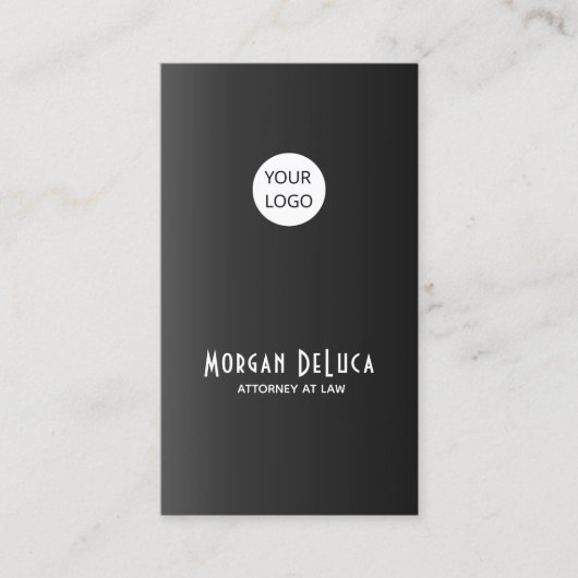 ロゴの上品な平野が付いているカスタムで黒い名刺 名刺 (正面)