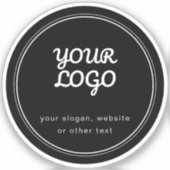 ロゴの不透明または透明を編集可能にスタイリッシュする シール (正面)