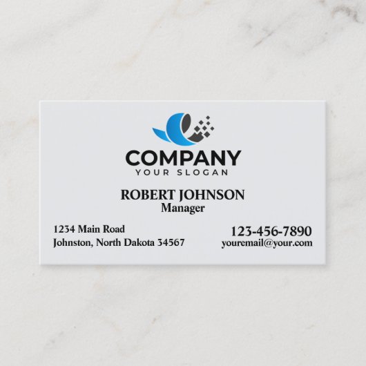 ロゴの付いたプロフェッショナルな名刺 名刺 (正面)