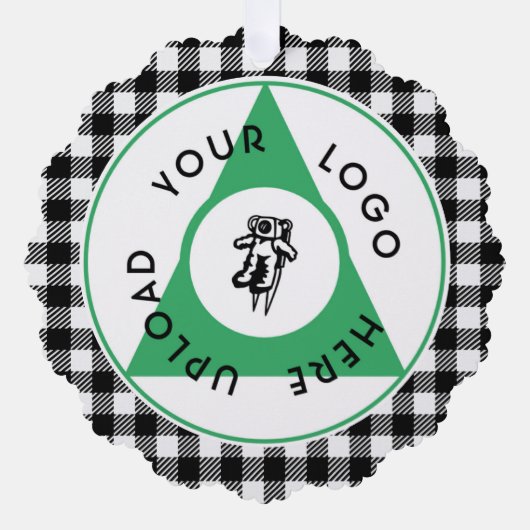 ロゴの休日のユニーク追加 オーナメントカード (正面)