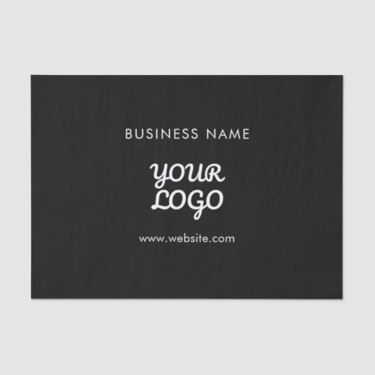 ロゴの会社名とWebサイトまたはスローガン 薄葉紙 (正面)