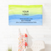 ロゴの会社名の文字の水色のアドレスを追加する 横断幕 (インサイチュ)