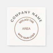 ロゴの会社名企業の スタンダードカクテルナプキン (正面)