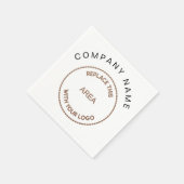 ロゴの会社名企業の スタンダードカクテルナプキン (角)