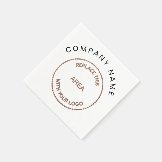 ロゴの会社名企業の スタンダードカクテルナプキン (角)