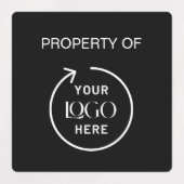 ロゴの会社財産 |ブラックアセットラベル ラベル (デザイン1)