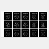 ロゴの会社財産 |ブラックアセットラベル ラベル (シート)