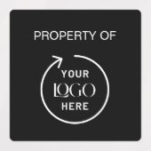 ロゴの会社財産 |ブラックアセットラベル ラベル (デザイン2)