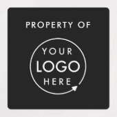 ロゴの会社財産 |ブラックアセットラベル ラベル (デザイン2)