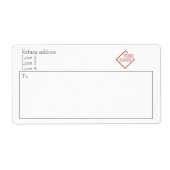 ロゴの作パーソナライズされた成カスタム ラベル (正面)