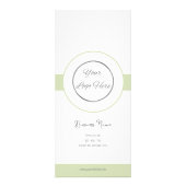 ロゴの価格リストフェミニンをPastelグリーン ラックカード (正面)