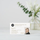 ロゴの入実在力エージェントの写真 名刺 (スタンド正面)