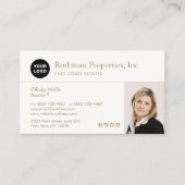 ロゴの入実在力エージェントの写真 名刺 (正面)