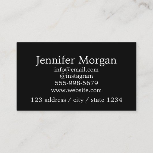 ロゴの円を追加するカスタムプロフェッショナル黒 名刺 (裏面)