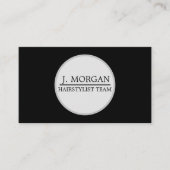 ロゴの円を追加するカスタムプロフェッショナル黒 名刺 (正面)