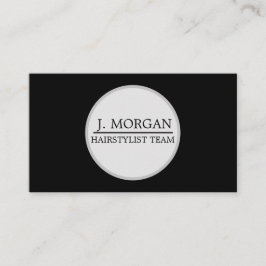 ロゴの円を追加するカスタムプロフェッショナル黒 名刺