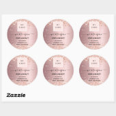 ロゴの再オープニングヘア美しいサロンバラ金ゴールド ラウンドシール (シート)