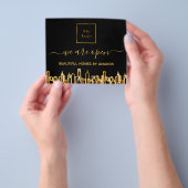 ロゴの再オープン – ビジネスシティのホームクリーニングサービス チラシ (手)