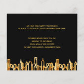 ロゴの再オープン – ビジネスシティのホームクリーニングサービス チラシ (裏面)