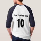 ロゴの写実的なカスタムによって印刷される野球ジャージー Tシャツ (裏面)